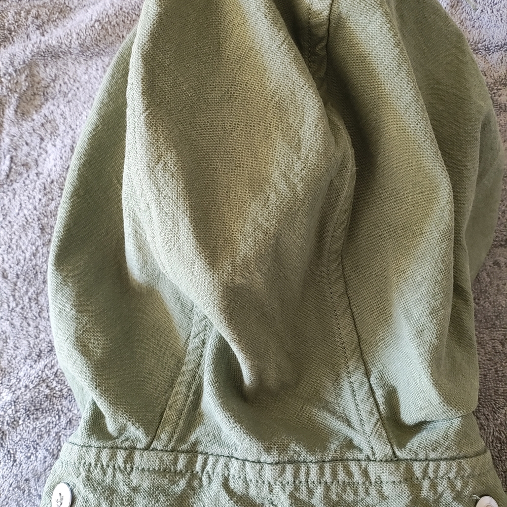 Everlane Unisex The Canvas Organic Cotton Parka Coat Green X-Large Boho - Picture 5 of 13